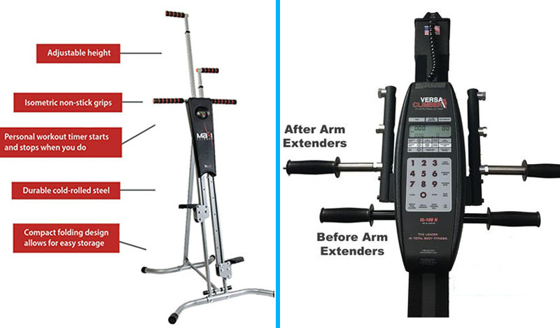 Maxi Climber vs VersaClimber - Detailes