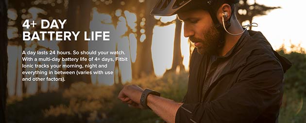 Fitbit Smartwatch - Extensive battery life