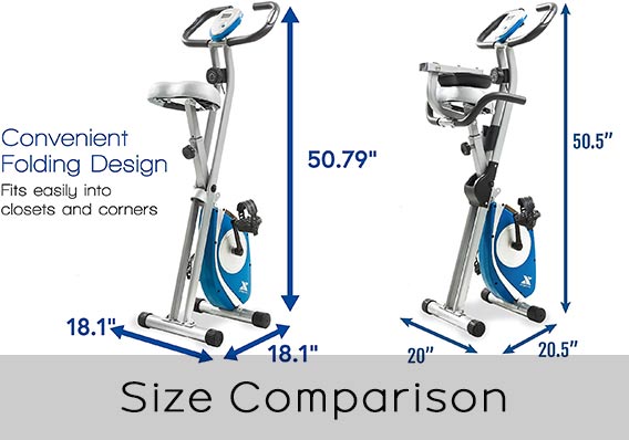 xterra fb150 folding adjustable magnetic upright exercise bike