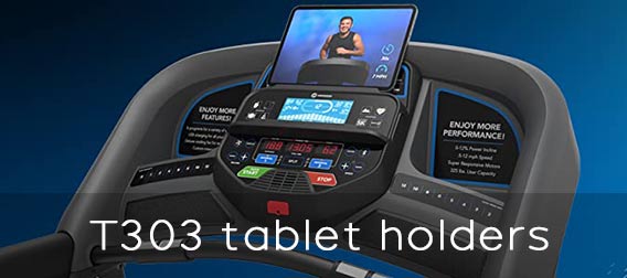 Horizon Fitness T303 tablet holders