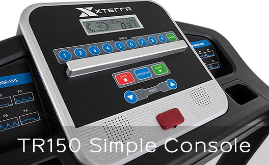 Xterra Fitness TR150 simple console