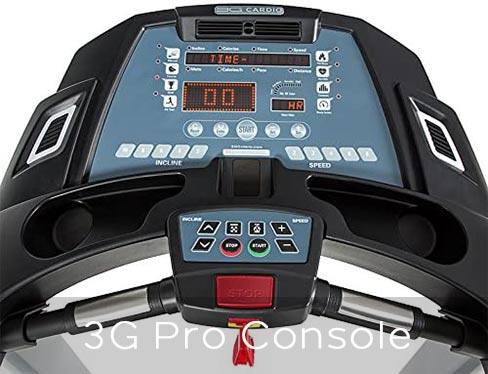 3G Treadmill Pro intuitive Console