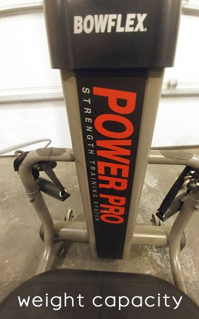 Bowflex Power Pro weight capacity