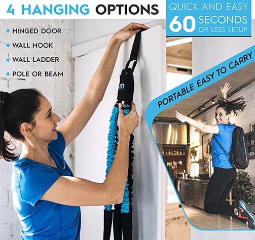 MoonRun Portable Cardio Trainer Hanging options